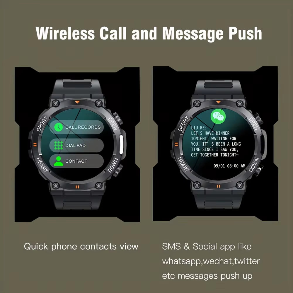 K56Pro Smart Watch for Men – 1.39” HD Screen, Bluetooth Calling, Heart Rate & Fitness Tracker, 400mAh Battery