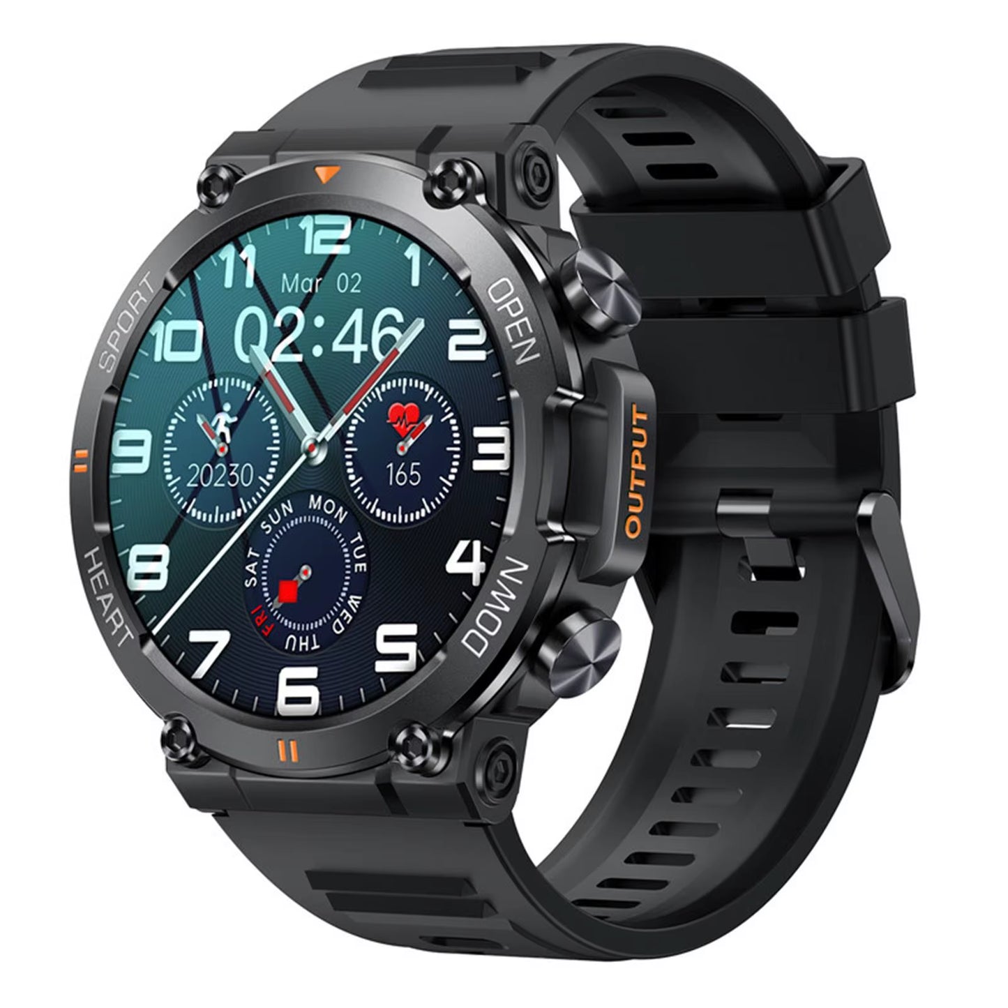 K56Pro Smart Watch for Men – 1.39” HD Screen, Bluetooth Calling, Heart Rate & Fitness Tracker, 400mAh Battery