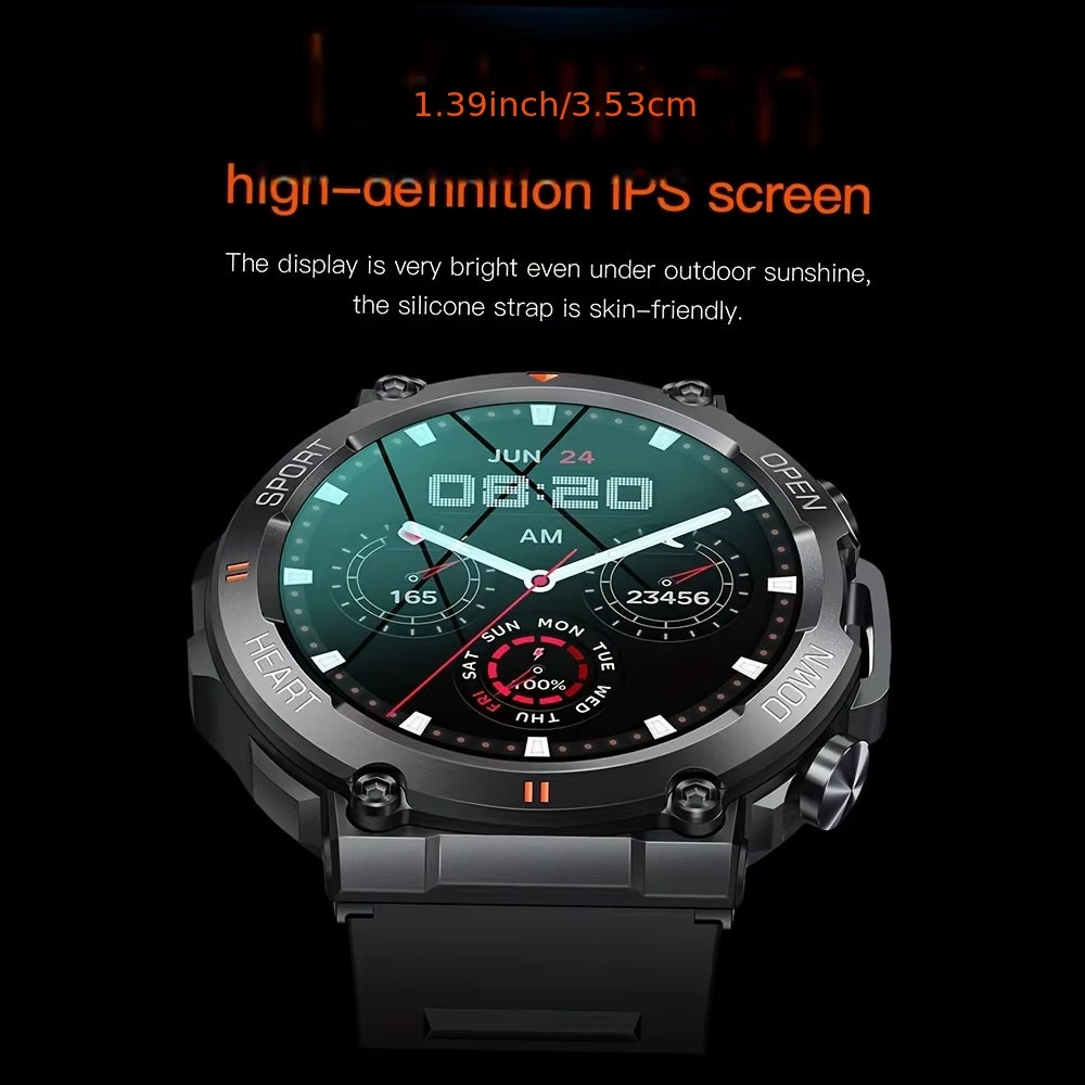 K56Pro Smart Watch for Men – 1.39” HD Screen, Bluetooth Calling, Heart Rate & Fitness Tracker, 400mAh Battery
