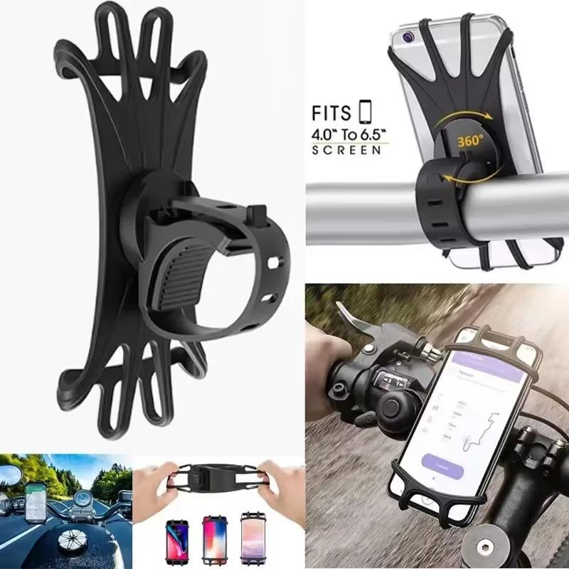 360 Rotatable Mobile Phone Bicycle Motorcycle Baby Carriage Silicone Holder