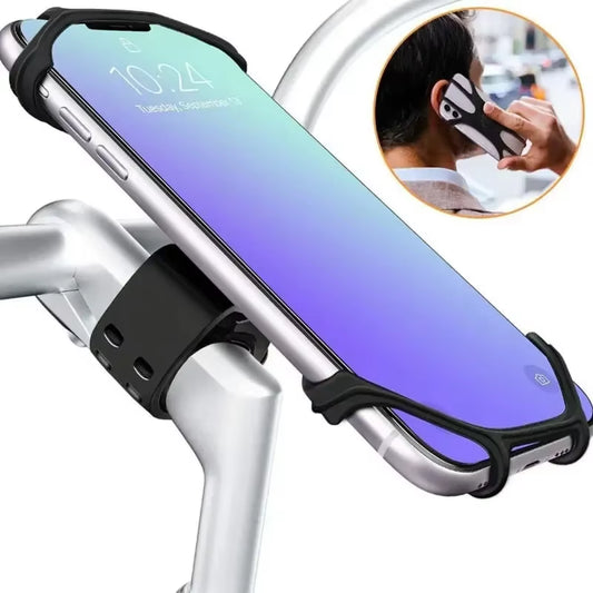 360 Rotatable Mobile Phone Bicycle Motorcycle Baby Carriage Silicone Holder